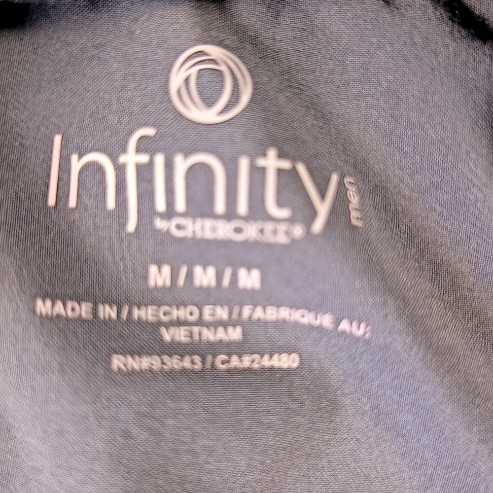 Cherokee Infinity Scrubs Jacket Men's Size Medium Gray CK305A Zip Front - Nurse - Picture 4 of 7